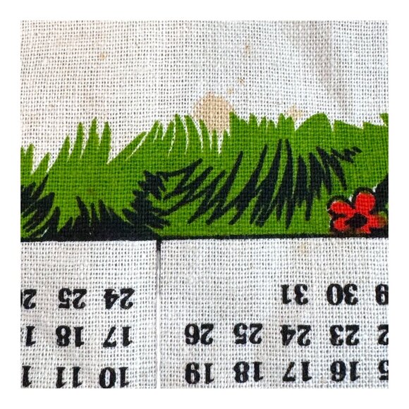 Vtg 1968 Linen Calendar Wall Hanging Bless This House Prayer Housewarming READ - Picture 8 of 9